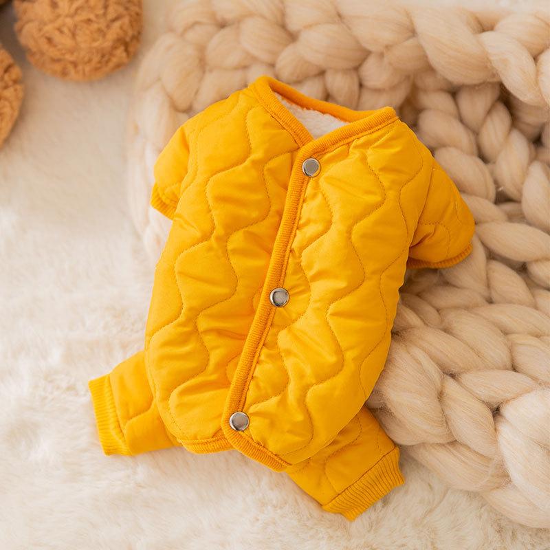 

Одежда для кошек зимняя утолщенная теплая простая стеганая хлопковая кофта котенок щенок осень четырехлапая хлопковая одежда с наполнителем одежда для домашних собак L (recommended weight 8-5.5 kg)