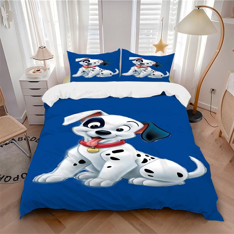 Dalmatian Pup Adventure Print 3Pcs Bedding Setduvet Cover With 2 Bedropillowcase Home Birthday Gift