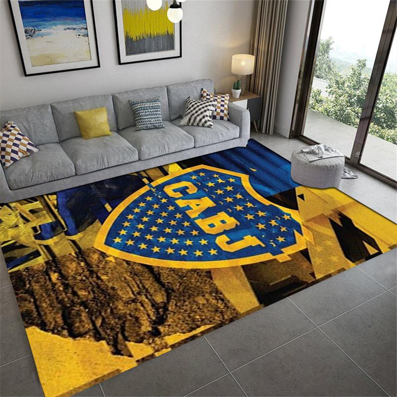 Boca Juniors Tapijt Vloerkleed voor Woonkamer Slaapkamer Huisbank Decoratie, Kinderen Spelen Antislip Vloermat