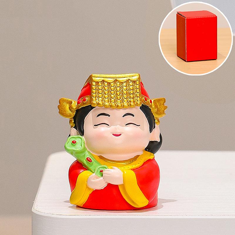 

1Pc God Of Wealth Ornaments Chinese Style Immortals Shentai Home Entry Workstations Office Desktops Emotional Stability Decor