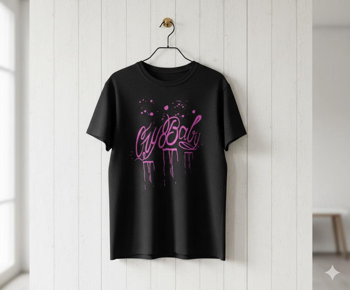 Unisex Adult Casual Quote Neon Graffiti Script Drip Text Graphic T ... M