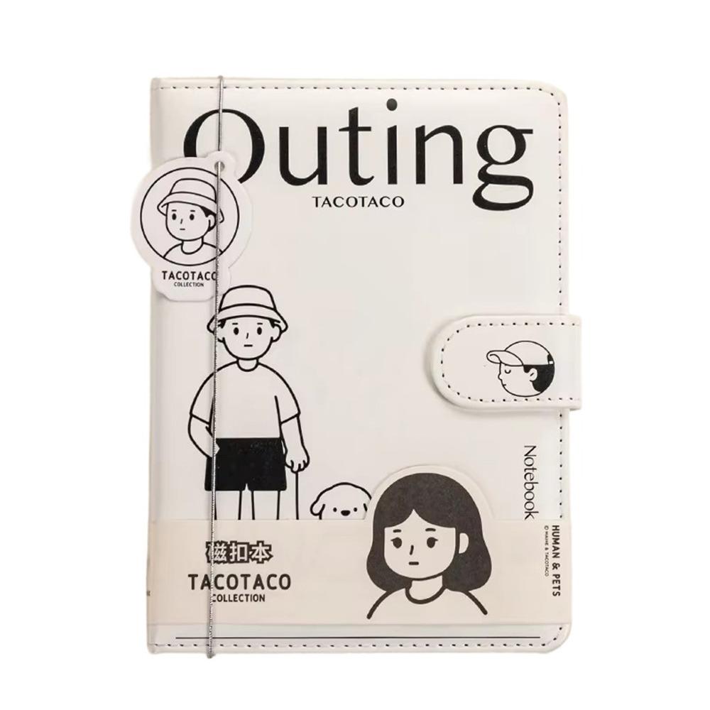 

PU Leather Cover Cartoon Diary Illustration Travel Notepad Vintage Personal Journal Business