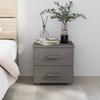 Day and Night - Day and Night HAMAR Bedside Table Solid Pine Light Gray 40x35x44.5 Cm