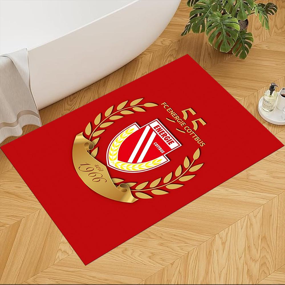 Fc Energie Cottbus Floor Rug Office Rug Perfect for Entryway Balcony Foyer Dining Room Antislip Carpet Anime Office Decor Birthday Christmas Gift
