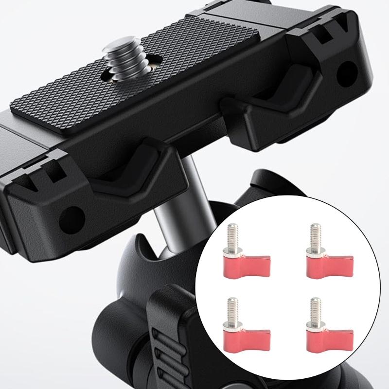 4Pcs/set Adjustable Aluminum L Shaped Mini Handle Screw for Camera Tripods Outdoor Gear