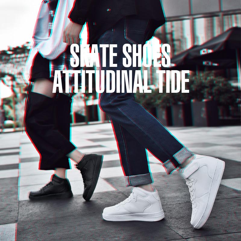 Board-Schuhe Herren High Top 2025 Herbst neu Air Force One Paar Skateboard Koreanische Version Tide Klassische Casual Weiße Schuhe