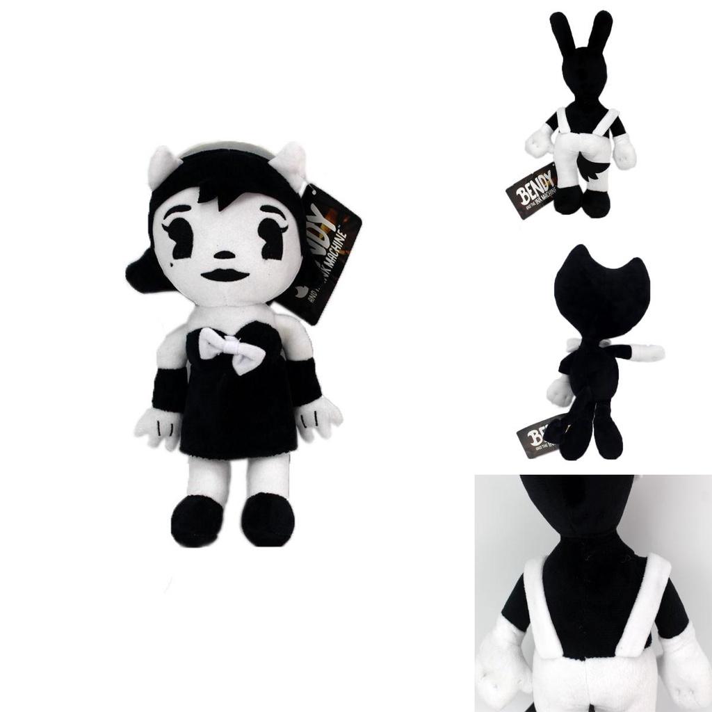 Unique Black White Bendy And The Ink Machine Plush Toy For Collectors And Gamers