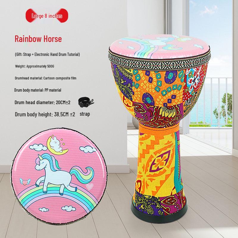 Sheepskin African Hand Drum for All Ages - Beginner To Professional