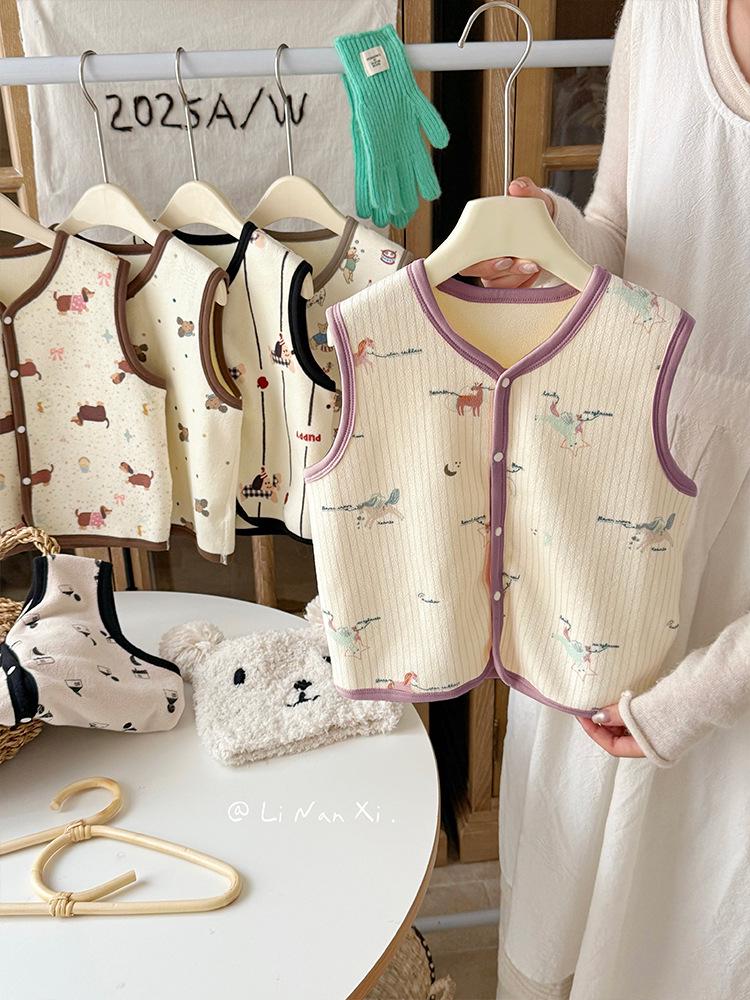 88282 Kids' Autumn/Winter Cotton Vest - Sleeveless Jacket for Boys and Girls