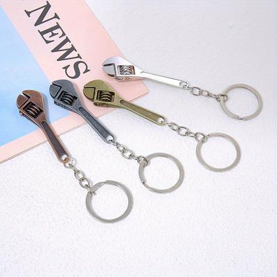 1pz Portachiavi Mini Chiave Inglese da Uomo, Chiave Universale Regolabile in Metallo Portatile Per Riparazione Bicicletta, Moto e Auto