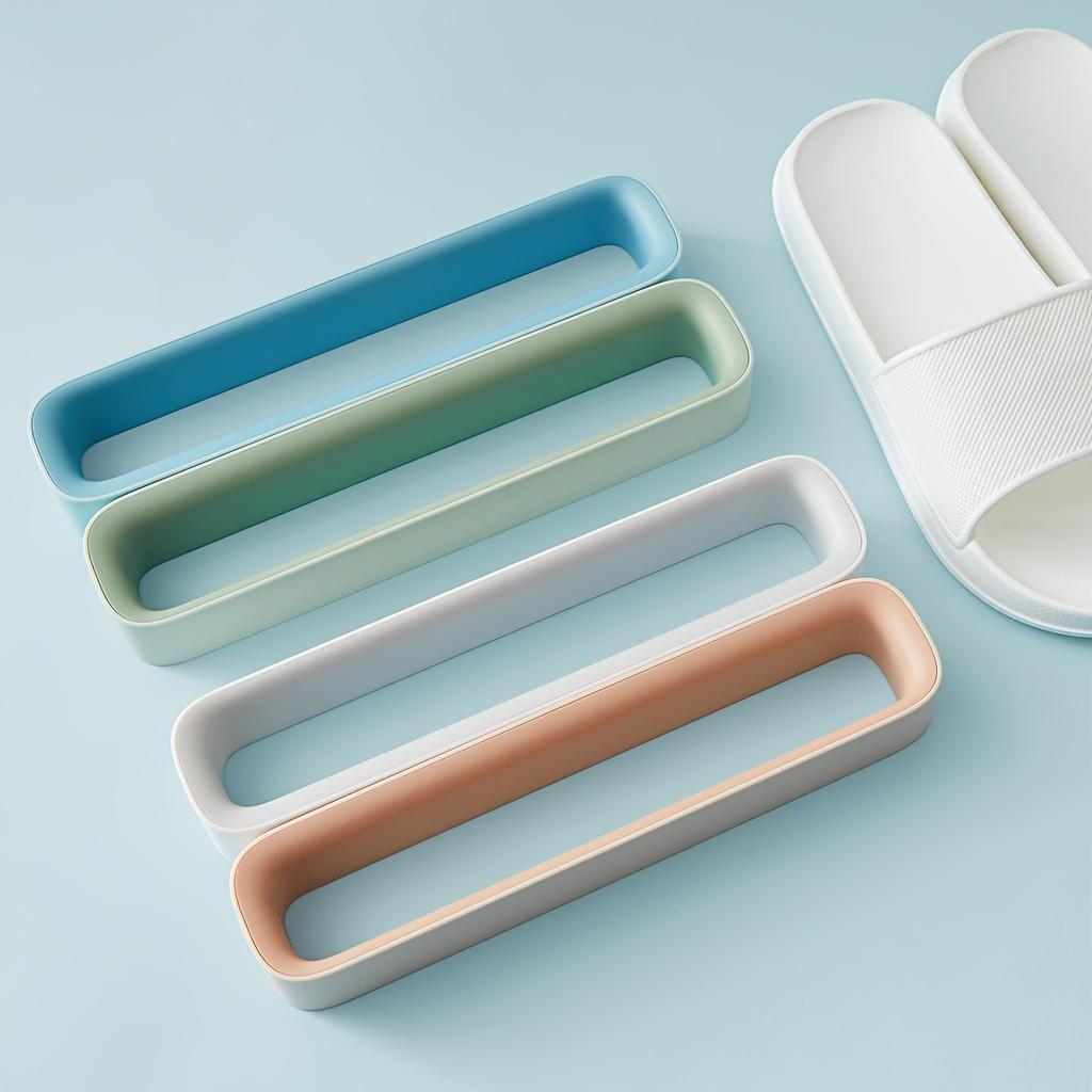 1pc Bathroom Slipper Rack, Wall Mounted Bathroom Slipper Holder, Bathroom Slipper Shelf, Bathroom Accessories, Bathroom Storage And Organization