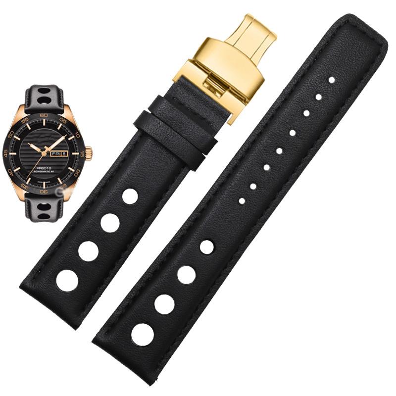 Echtes Lederarmband für Tissot Sports Racing Serie PRS516 T91 1853 Oberleder Rindsleder Uhrenarmband 20mm für chopin watchband