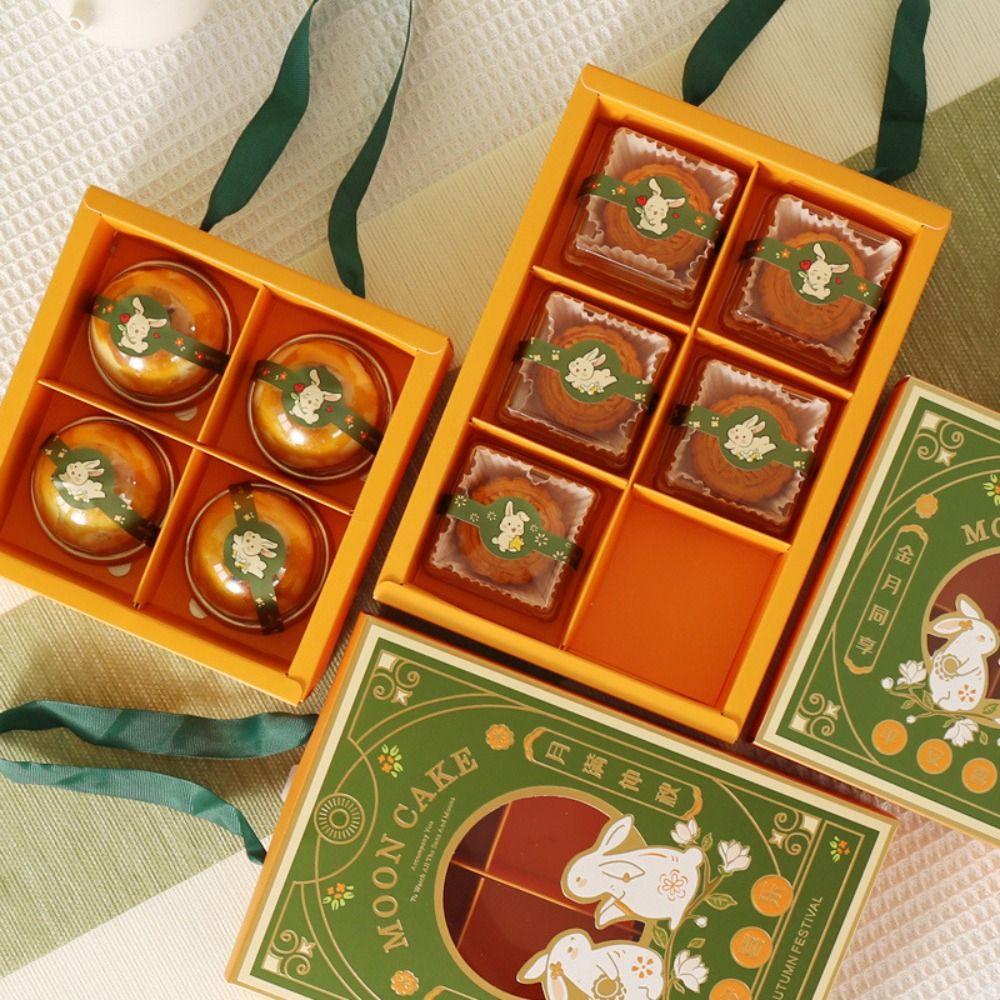 DIY Dessert Gift Box Bronzing Process Mooncake Packaging Boxes Funny Egg Yolk Crisp