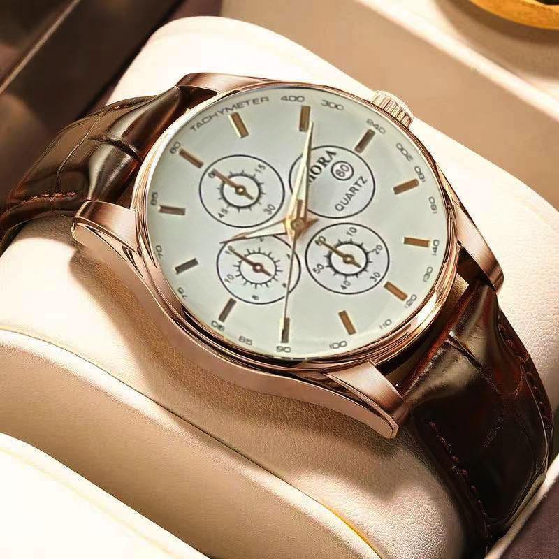 Men's High-End Six-Hand Quartz Watch for Cross-Border Business