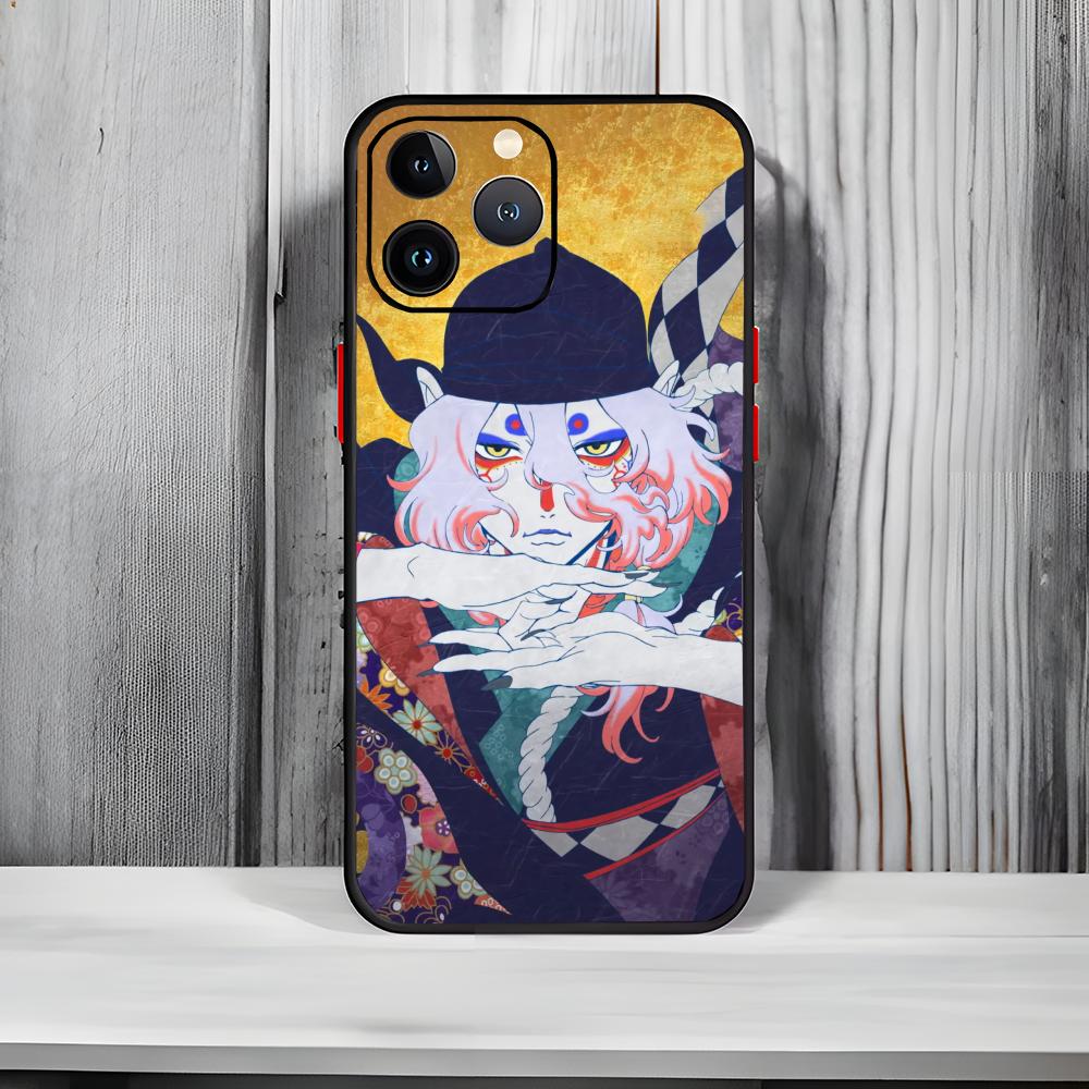 Classic Horror Ukiyoe mononoke K-Kusuriuri Phone Case Black Matte Thin Phone Case For iPhone17 16 15 14 13 ProMax
