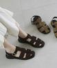 Sappun Tierine Square Suede Sandals (1.5Cm)