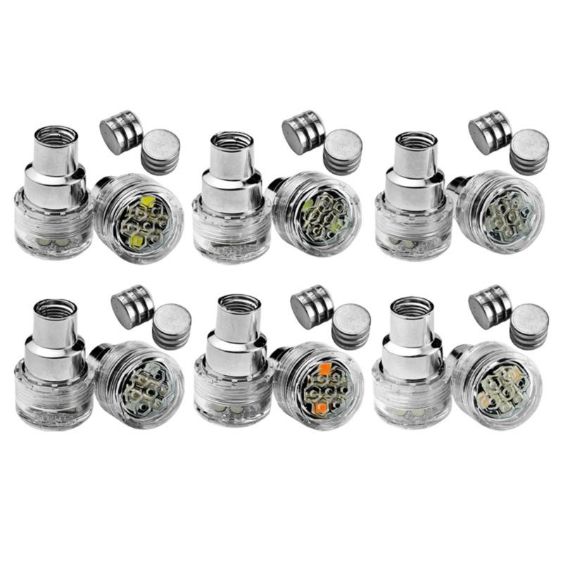Motorcycle Electric Bike LED Valves Cap Waterproof Tire Accessories Improved Visibility LED Wheel Light