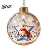 Reusable Plastic Baubles Glowing Christmas Story Ornament Light‑Up Mini Holiday Scene Hanging Ball with Warm Gift Embellishments LED Light,