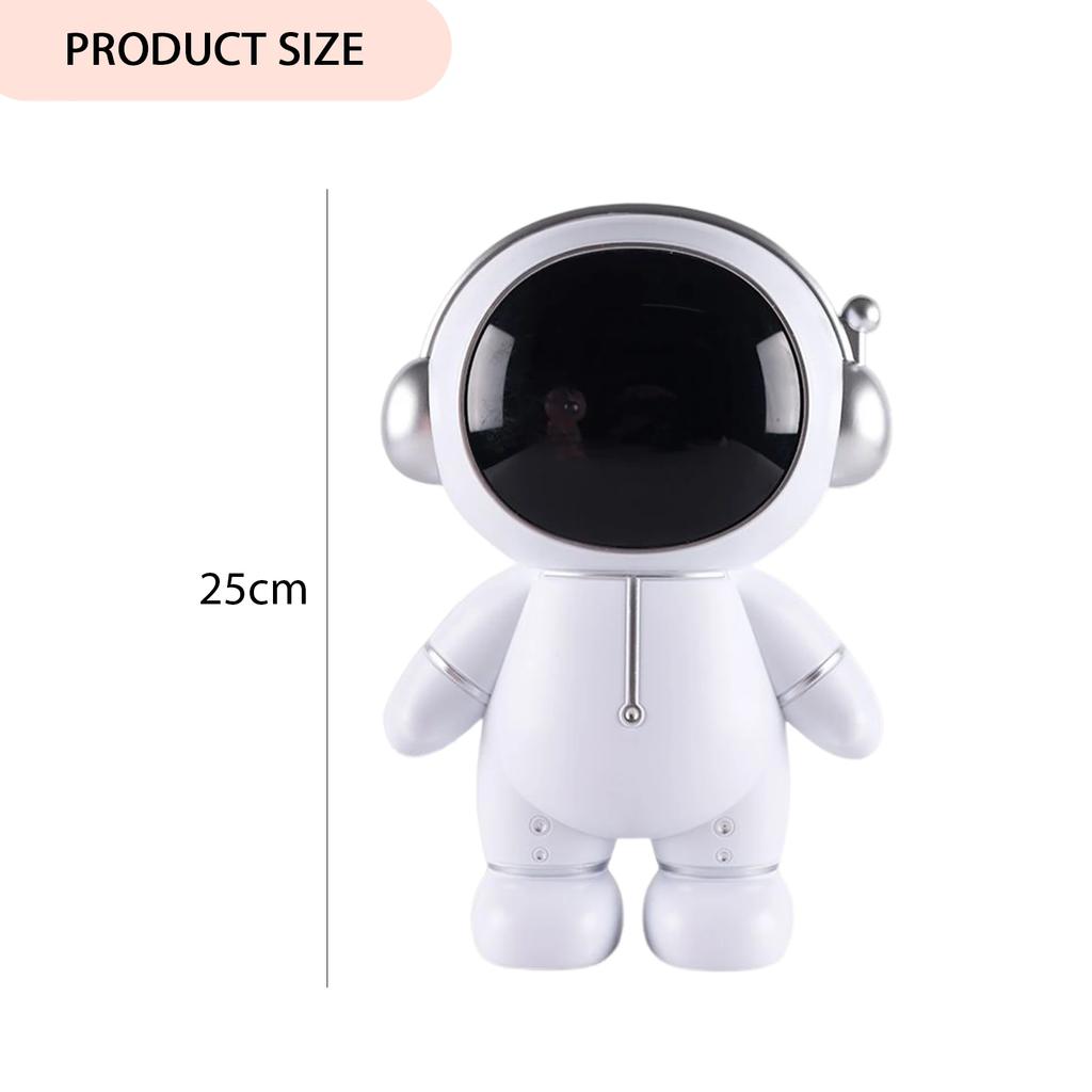 Astronaut Money Boxes Multifunctional with Light String Money Storage Box Portable Night Lamp Battery Powered for Children Gifts