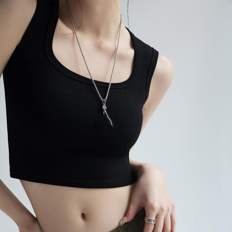 Women Sleeveless U Neck Tees T Shirt Ladies Tee Shirt Street Vest Wear Top