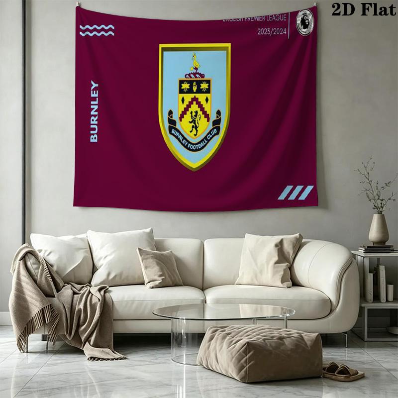 Arazzo da Parete Burnley FC Appeso Estetico alla Parete Coperta in Tessuto Stampato Arazzi Decorativi per Camera da Letto Soggiorno Decorazione per la Casa