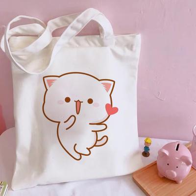 Kawaii Cats Cute Animal Fashion Shopper Bag High Capacity Canvas Bags Women Tote Bag Handbags Casual Girl Shoulder Bag For Girls