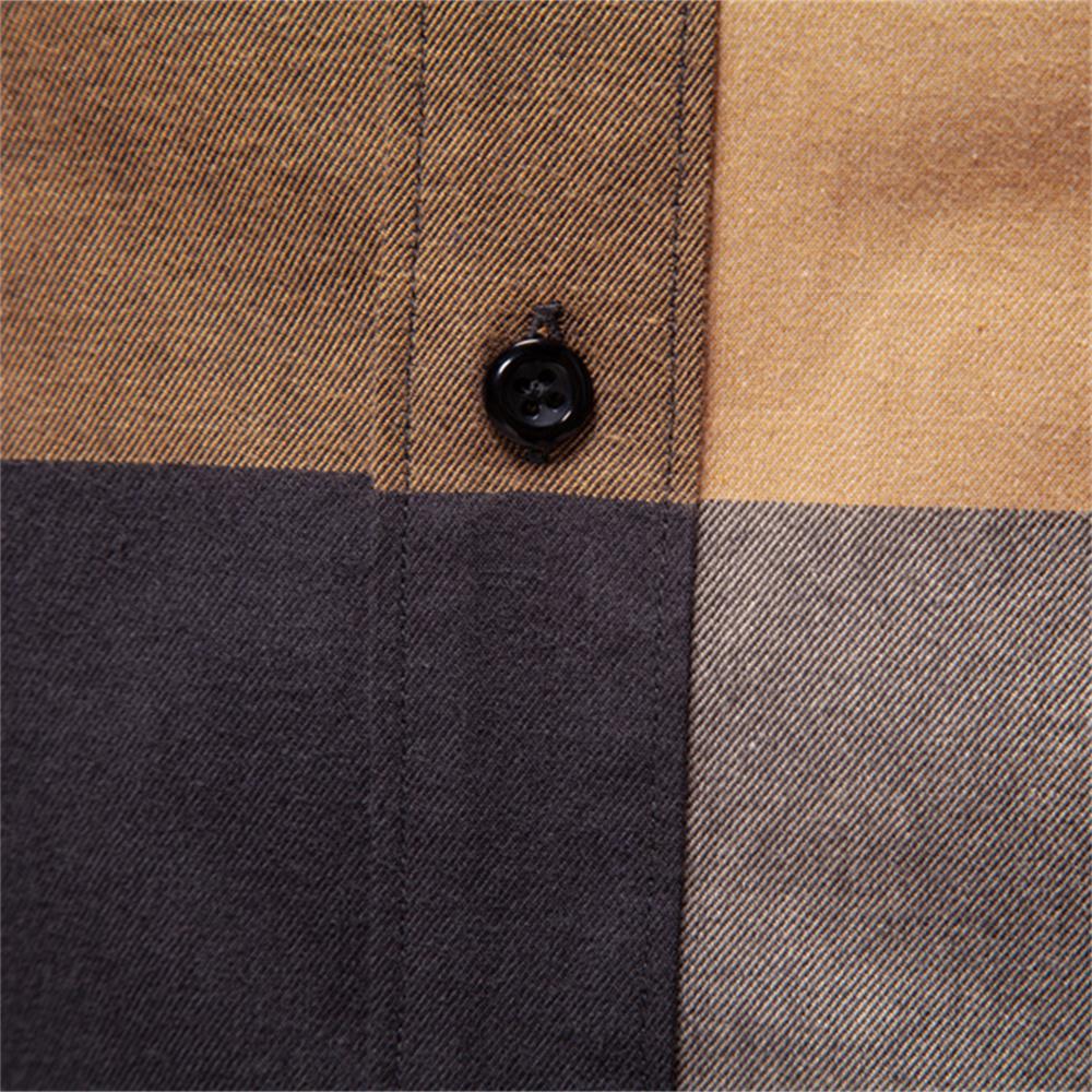 AIOPESON 2025 Classic Plaid Shirt Men 100% Cotton Autumn Winter Thicken Office Formal Long Sleeve Business Executive Mens Shirts
