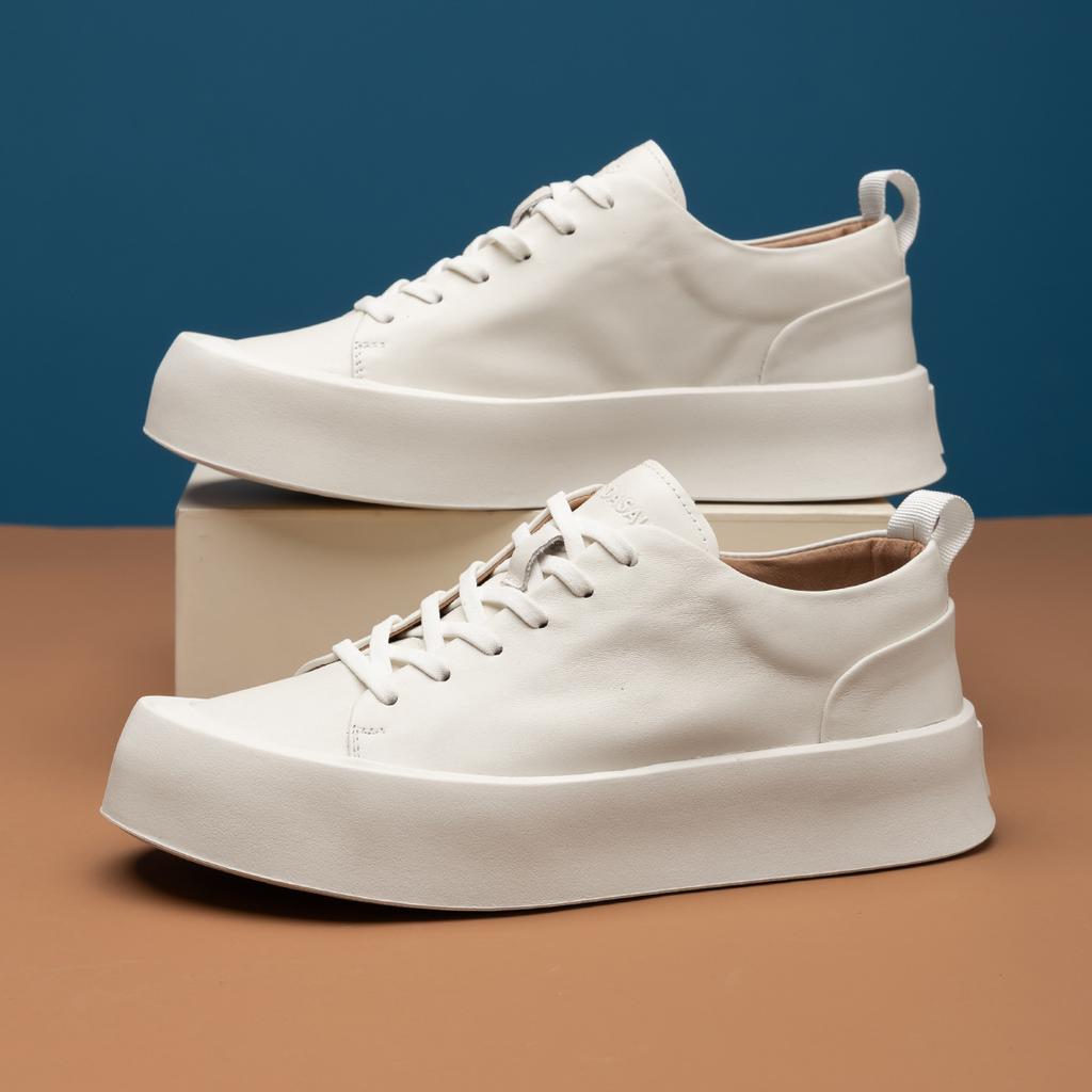 2025 Direct Supply Men's Shoes Trendy Shoes Autumn Fashion Retro High-end Men's Casual Shoes Platform Non-slip Versatile Lace-up Shoes