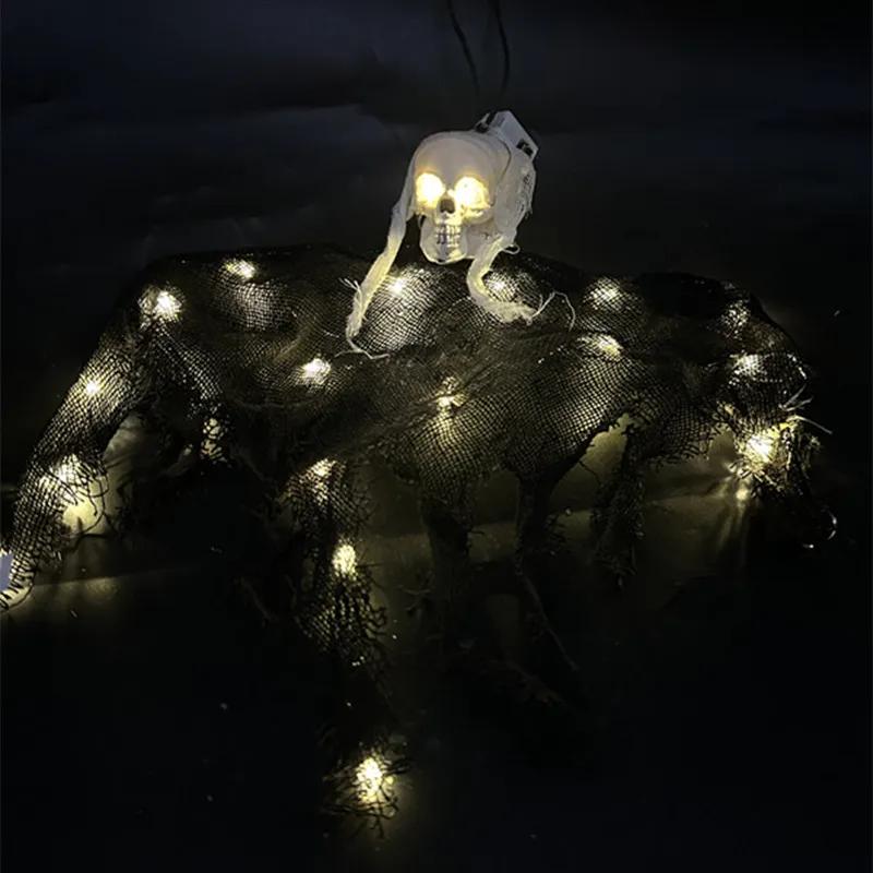 Halloween Mini LED Hanging Lights, Scary Pumpkin Skull Lamp, Home Party Bar Halloween Decoration Lights DIY Light Strings