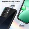 KEYSION Matte durchscheinende schwarze Handyhülle für Realme C85 4G 5G Silikon+PC Klare stoßfeste Rückabdeckung für OPPO Realme C85 Pro