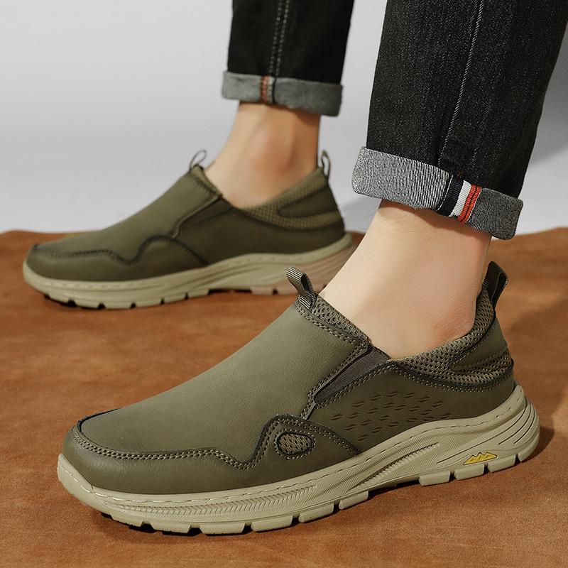 Handmade Genuine Leather Men's Casual Shoes Comfortable And Breathable Moccasins Men Business Flats Shoes