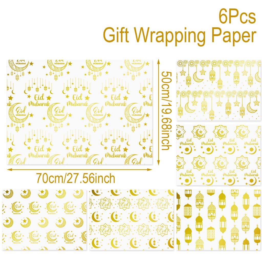 Eid Mubarak Kraft Wrapping Paper Ramadan Kareem Decoration For Home 2025 Ramadan Kareem Islam Muslim Party Eid Al Adha Gifts