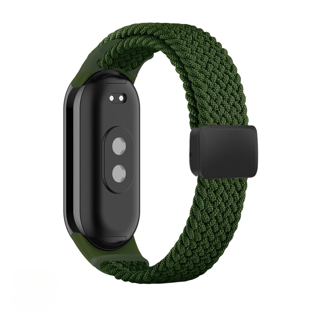 Braided Nylon WatchBand Strap For Xiaomi Mi Band 10 Smart Wristband Braided Elastic Weave Bracelet Miband 8 9 Watchstrap