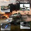 13 Channel 2.4G RC Tracked Simulation Army Tank Water Bomb Spray with 330° Rotating Turret One-Key Auto Demo Sound & Light & Smoke Military Vehicle