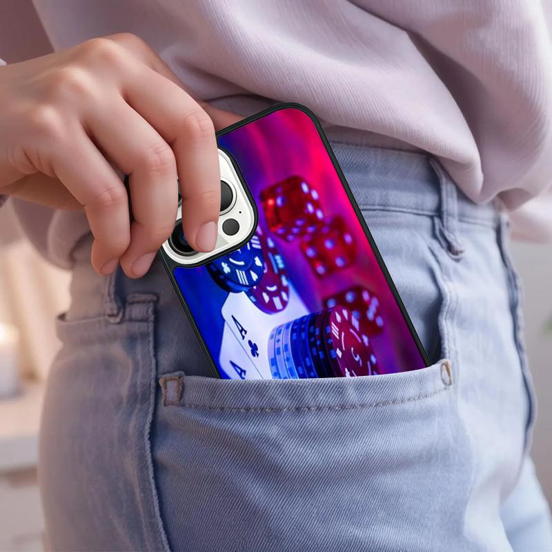 Dices Poker Casino soft Phone Case For iPhone 17 Air 15 16e 14 13 Pro Max Coque 12 11 Pro Max PLUS cover