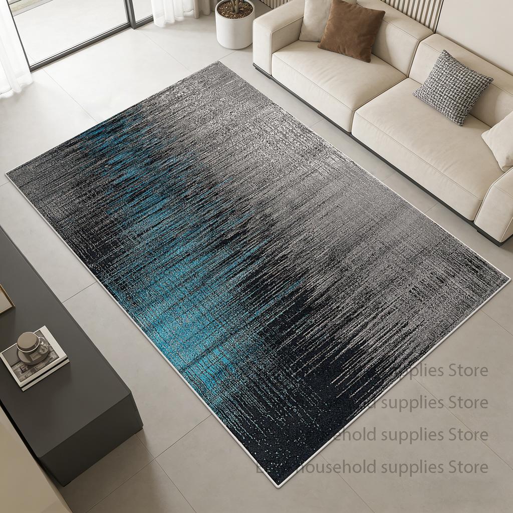 Modern Gray Minimalist Soft Rug Gradient Style Living Room Decoration Carpet Easy Clean Non-slip Big Size Floor Mat Bedside