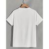 Women's Casual White Green Floral Print T-Shirt Short Sleeve Loose Round Neck Spring Summer Top