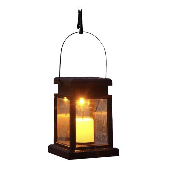 Outdoor Hanging Solar Lantern, Waterproof Rechargeable Decorative Lamp, Copper Wire Candle Light for Outside, Garden, Patio, Yard, Porch Decor