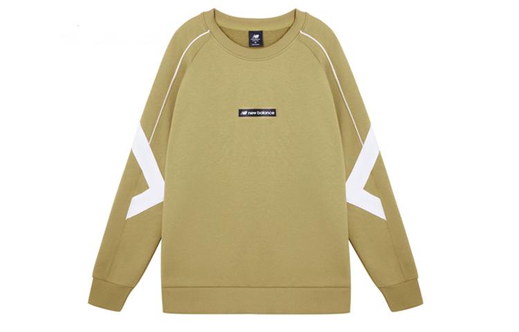 New Balance Sweatshirts Men s Brown Crew Neck Moderate Regular AMT11326-BEI S