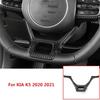 Carbon Fiber Inner Steering Wheel Decor Cover Trim For KIA K5 2020-2023