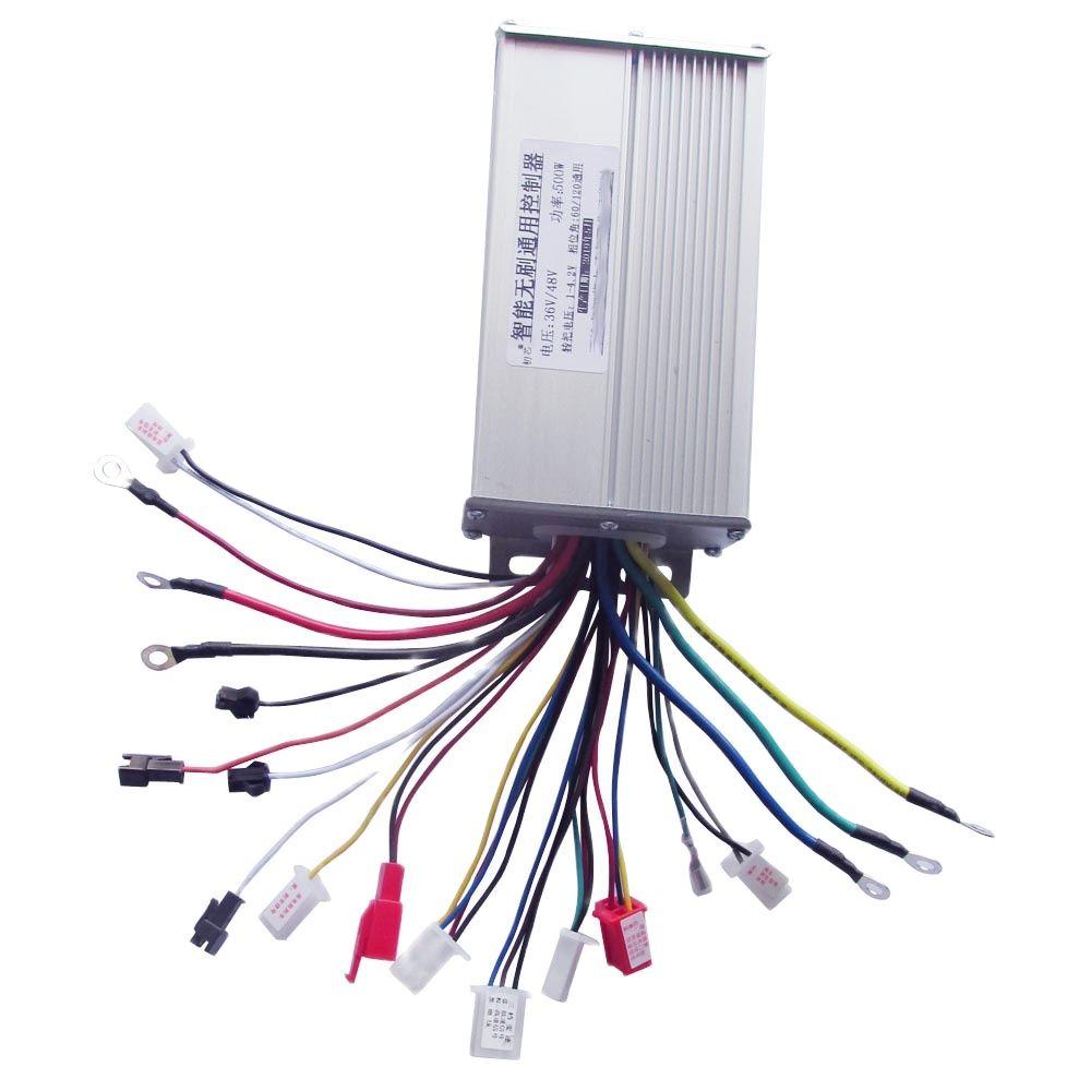 500W Electric Bicycle Motor Controller BLDC Brushless Square Wave 36V 48V 60V for E-Bike Scooter Trike