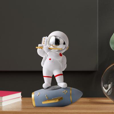 Astronaut Figurine Home Decor Resin Statue Collectible Spaceman Sculpture Decorative Music