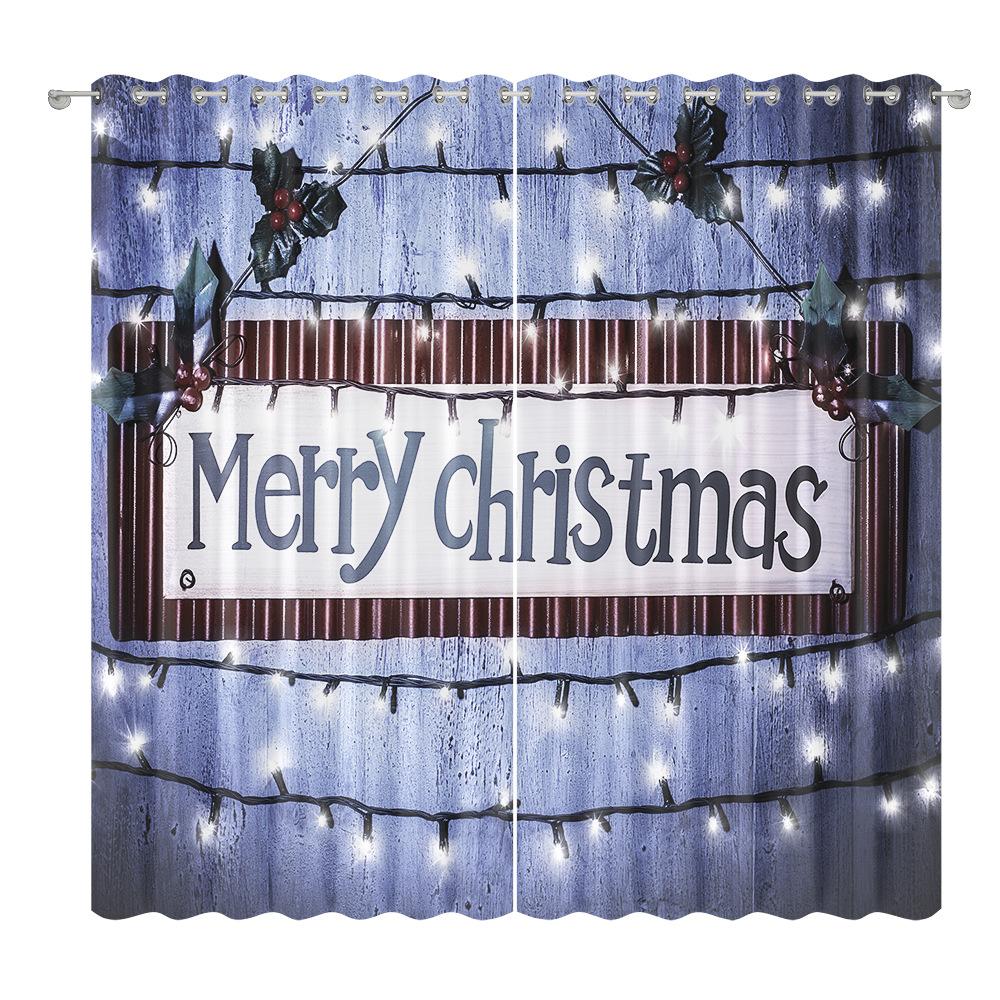 Christmas Curtains Bedroom Living Room Balcony Blackout Curtains Office Hotel Insulation Curtains