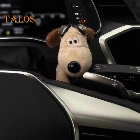 Lindo muñeco de peluche de perro con forma de perro, adorno multifuncional para coche, figura decorativa con señal de giro para limpiaparabrisas, regalo para conductores