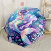 Sharks in Blue Circle Compact Travel Automatic Umbrella Folding Umbrella with 8 Ribs Lightweight All Season Travel Compact Folding Umbrella