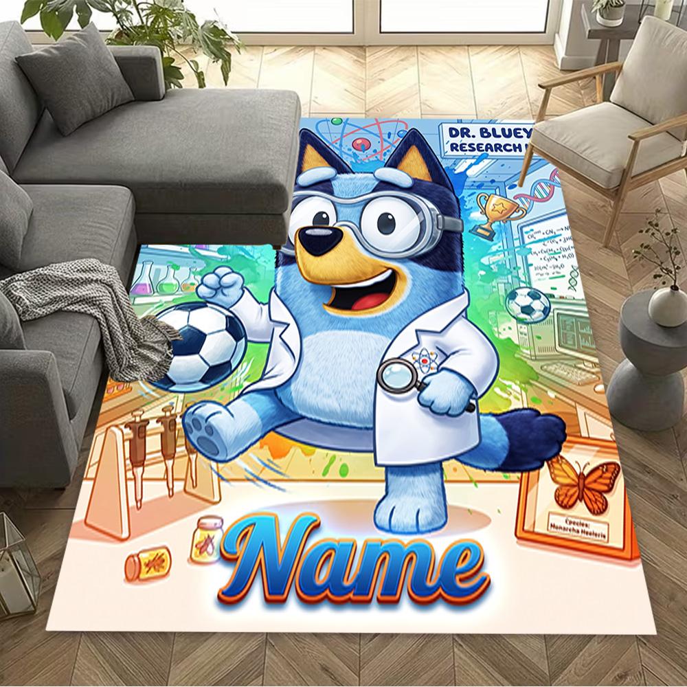 Christmas Football Fun Personalized Name Floor Rug Office Rug Design for Dormitory Balcony Entryway Dining Room Antislip Carpet Decorate Offices