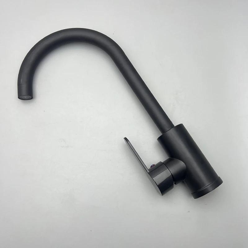 Chrome Stainless Steel Single Handle Kitchen Faucet Sink Faucet And Cold Mixer Water Tap Deck Mounted Bathroom Faucet