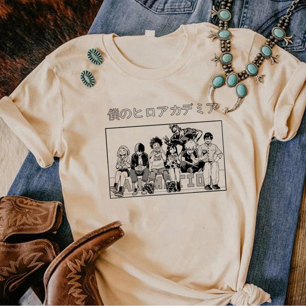 My Hero Academia Top Tees Women Punk Korean Clothes 2000s Pastel Graphic Y2k Tshirt 80s Punk Retro Streetwear Grunge Comfortable