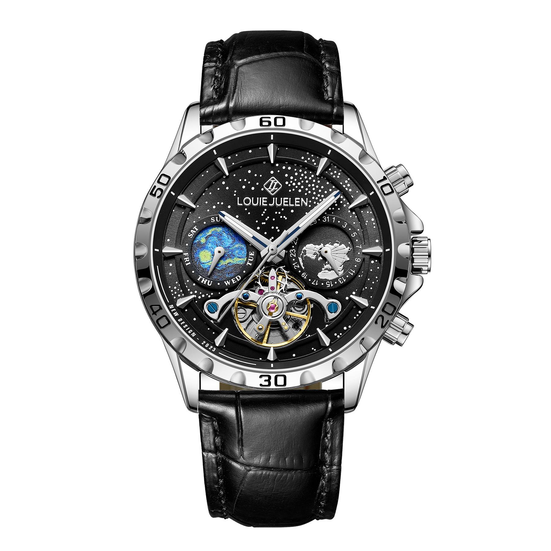 LOUIE JUELEN Luxury Stainless Steel Watch