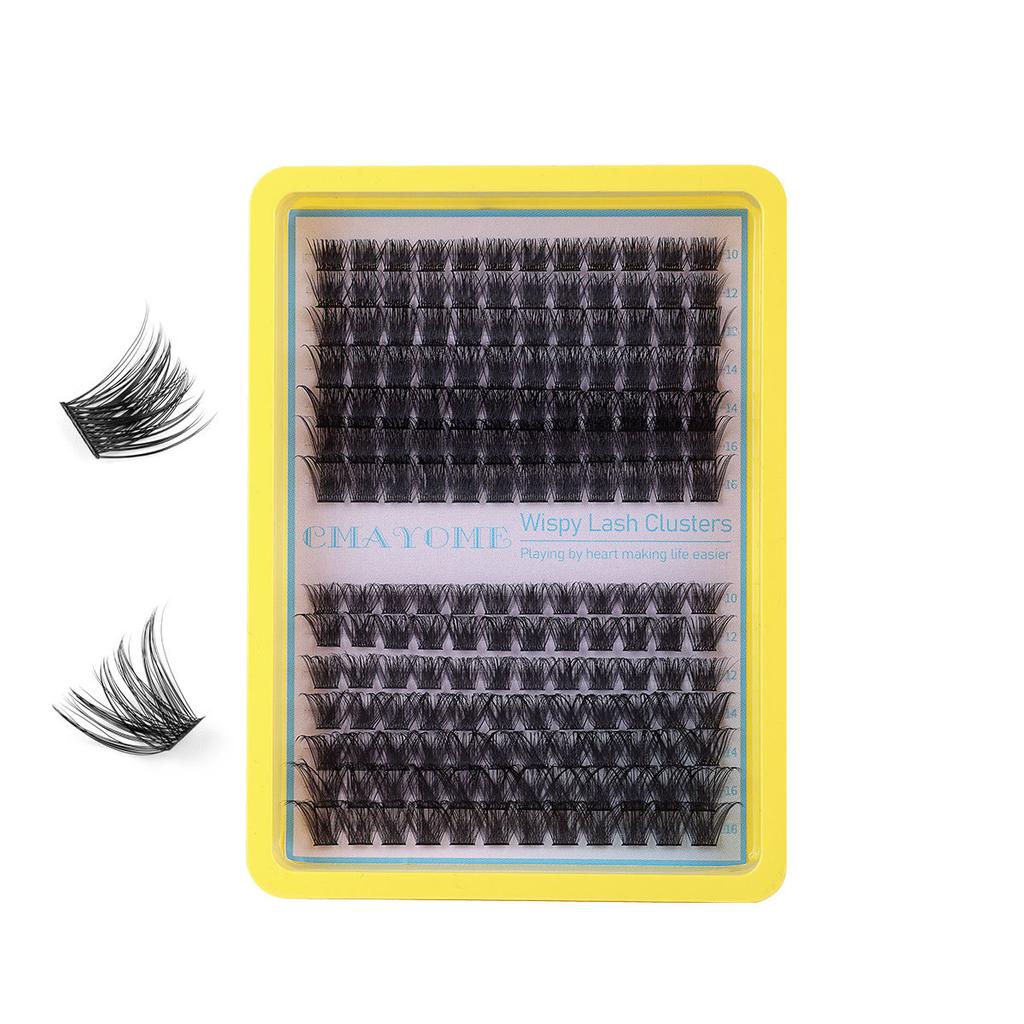 Single Cluster C Curl Multiple Hair False Eyelashes Natural Density 10-16Mdiy Segmented Eyelashes